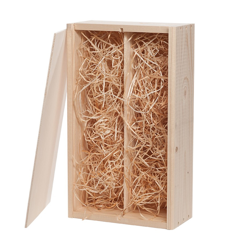 Afbeelding van 2-vaks Luxe houten kist