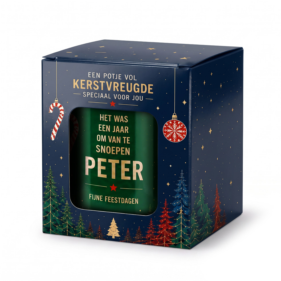 Potje Vol Kerstvreugde - Snoepen + Naam
