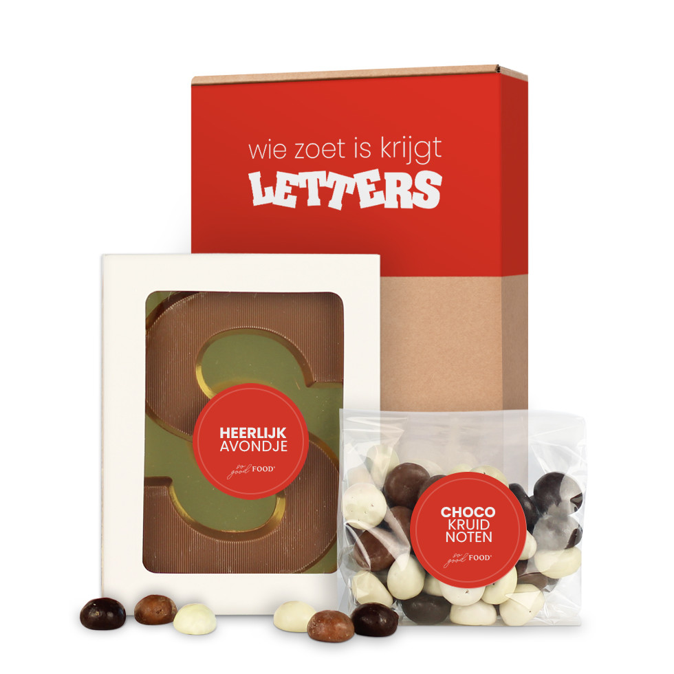 Good Things in Life - Chocoladeletter S - 135 gram Melk - Chocolade Kruidnoten