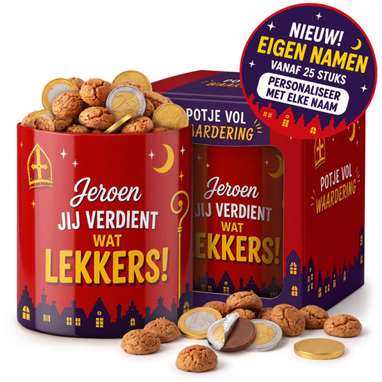 Potje Vol Waardering - Wat Lekkers + Naam