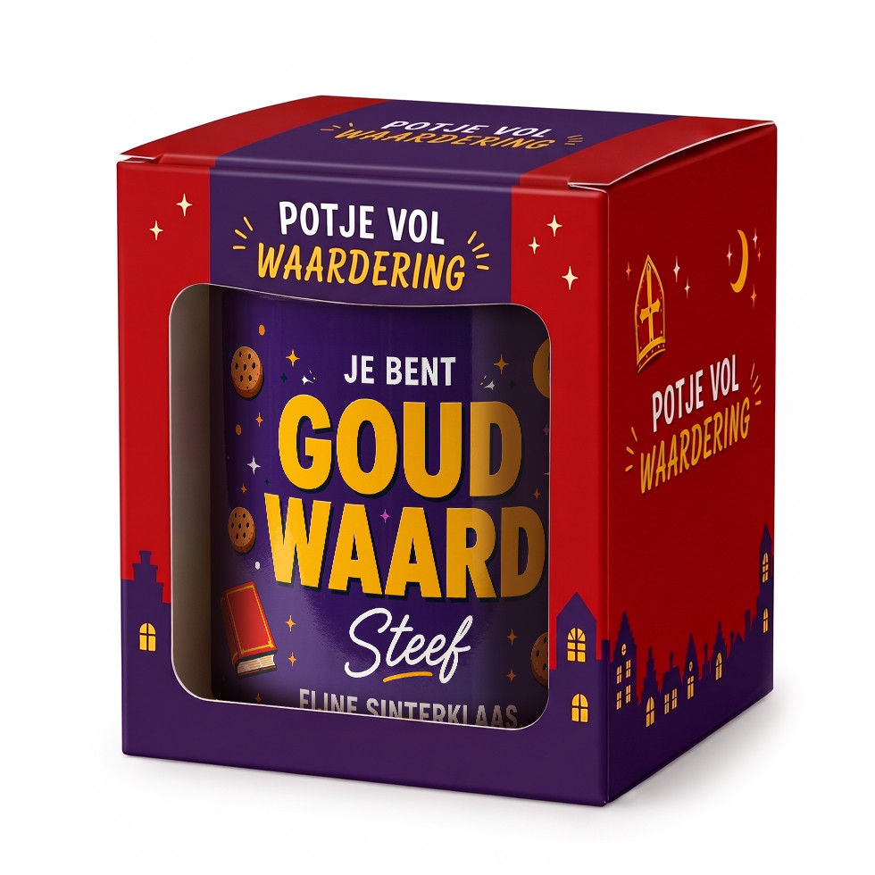 Potje Vol Waardering - Goud Waard + Naam