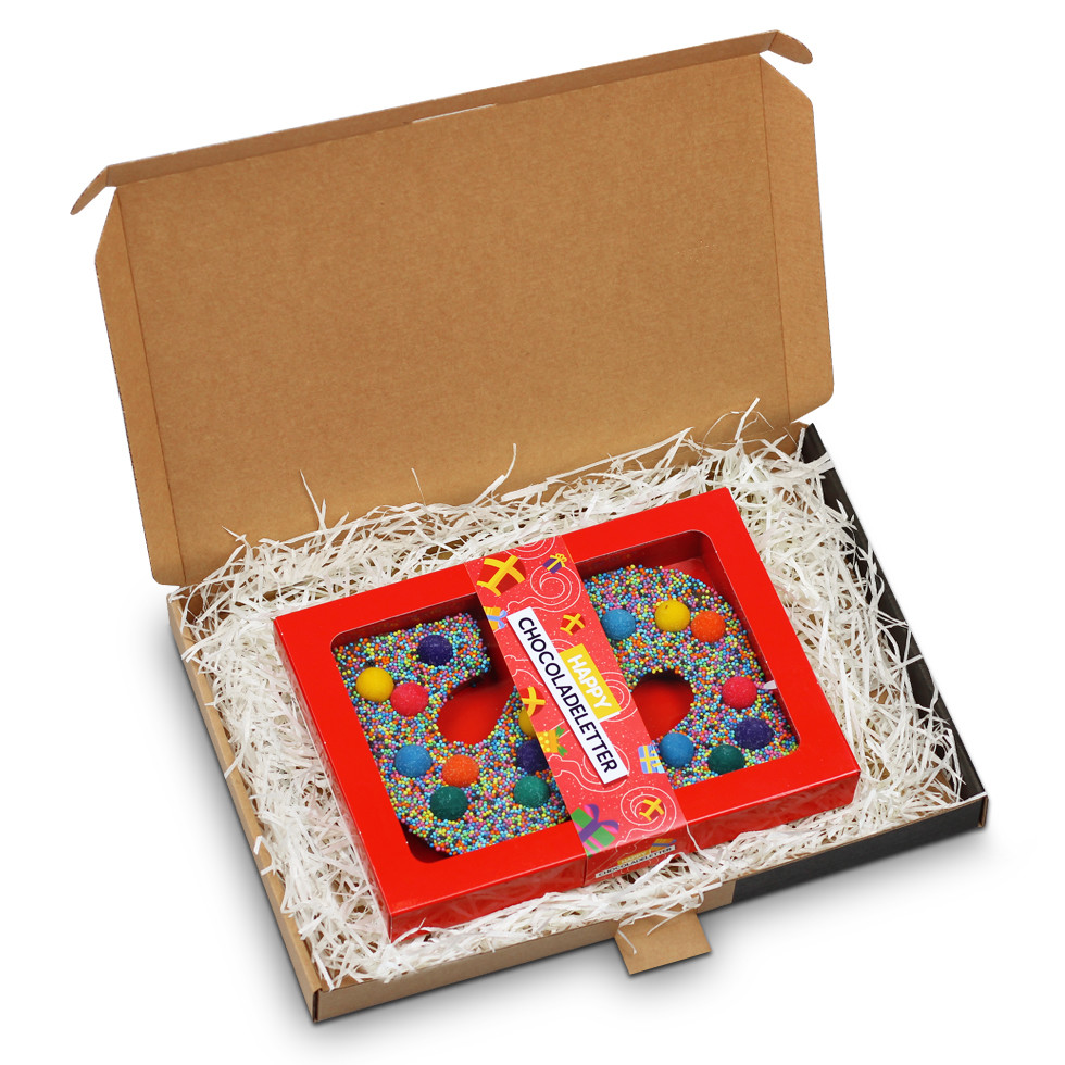 Happy Truffel - Chocoladeletter Gekleurd Sinterklaaspakket