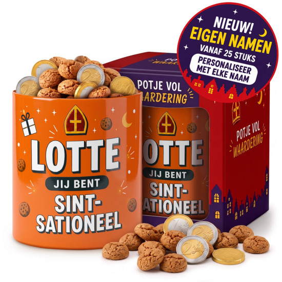 Potje Vol Waardering - Sint-Sationeel + Naam
