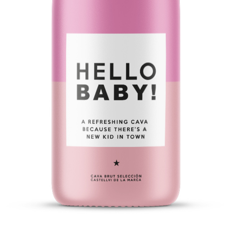 MessageBottle - Hello Baby! Roze