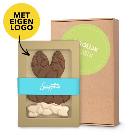 Vrolijk Pasen - Paashaas Duo met Eigen Logo