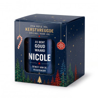 Potje Vol Kerstvreugde - Goud Waard + Naam 