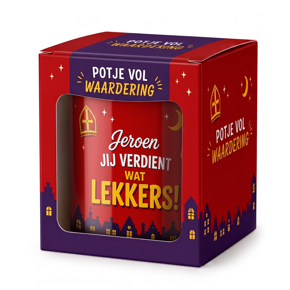 Potje Vol Waardering - Wat Lekkers + Naam