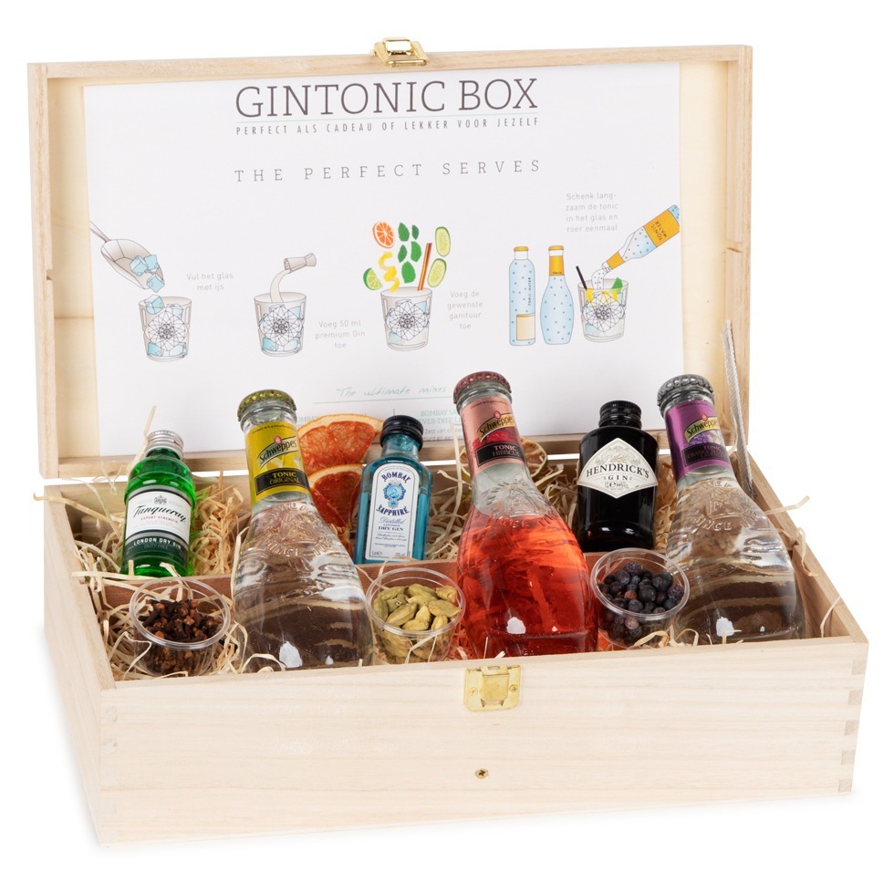 Gin Tonic Box - Schweppes & Gin Miniaturen