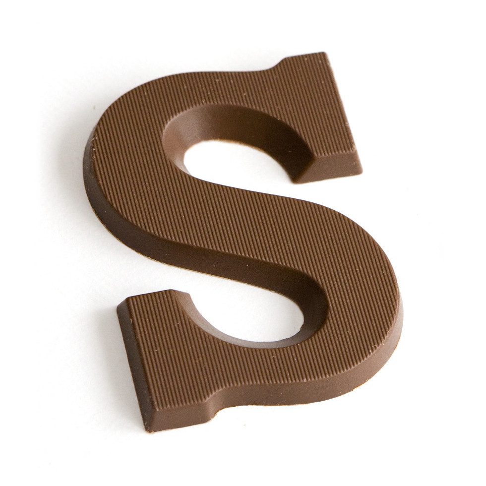 Good Things in Life - Chocoladeletter S in Jute Zak - 80g