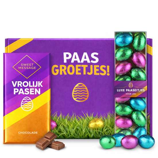 Sweet Message - Vrolijk Pasen Paaspakket Brievenbus