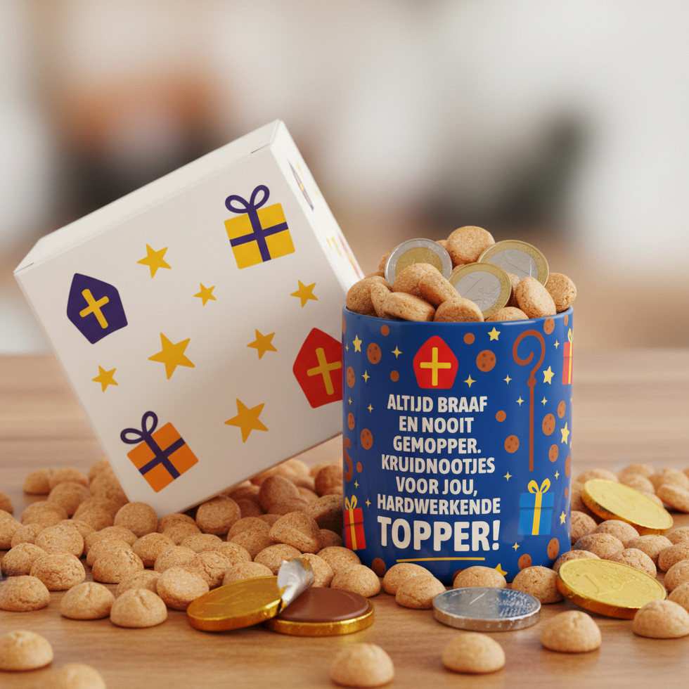 Cadeautje van de Sint  - Topper van de Rijmpiet