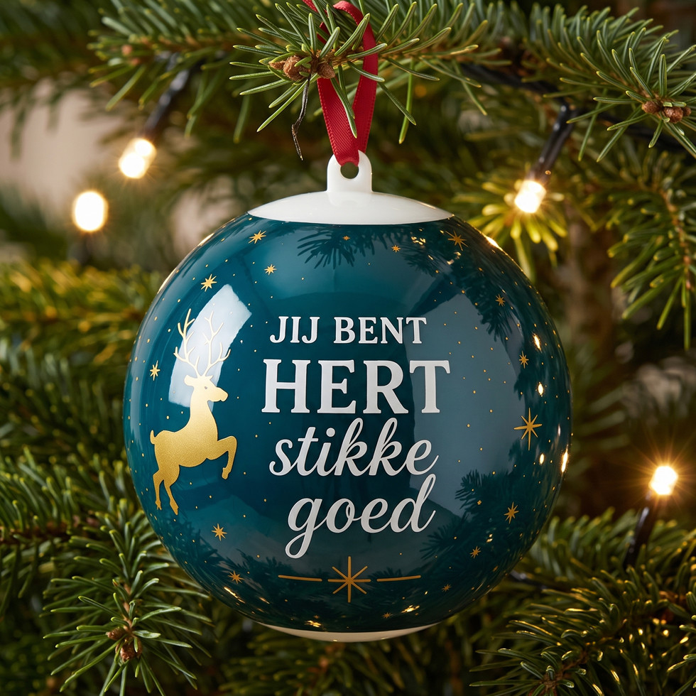 Kerstbal - Jij Bent Hertstikke Goed