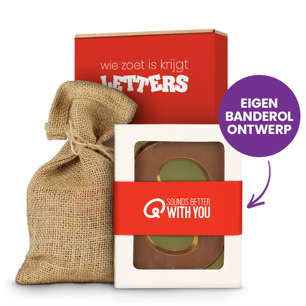 Good Things in Life - Logo Chocoladeletter S in Jute Zak