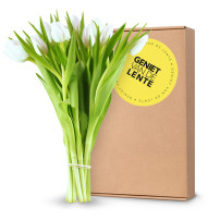 Witte Tulpen - In Brievenbus Cadeaubox