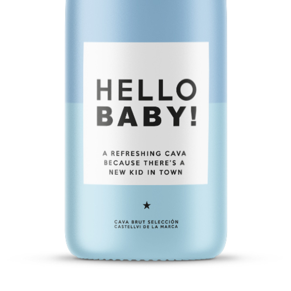 MessageBottle - Hello Baby! Blauw