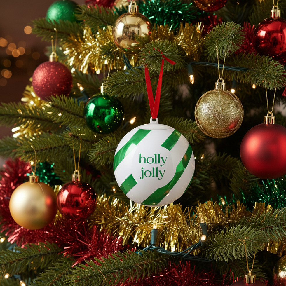 Kerstbal - Holly Jolly